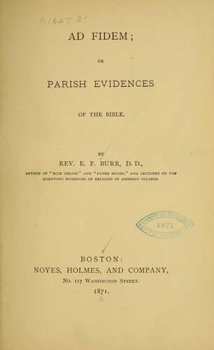 Cover for Ad fidem
