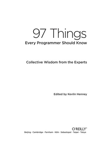 Cover for 97 Things Every Programmer Should Know