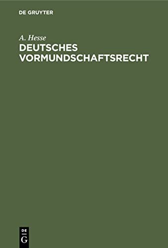 Cover for Deutsches Vormundschaftsrecht