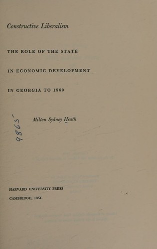 Cover for Constructive liberalism;