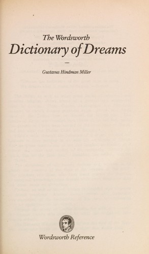 Cover for The Wordsworth dictionary of dreams