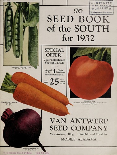 Cover for The seed book of the South for 1932