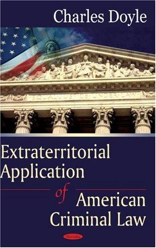 Cover for Extraterritorial Application of American Criminal Law