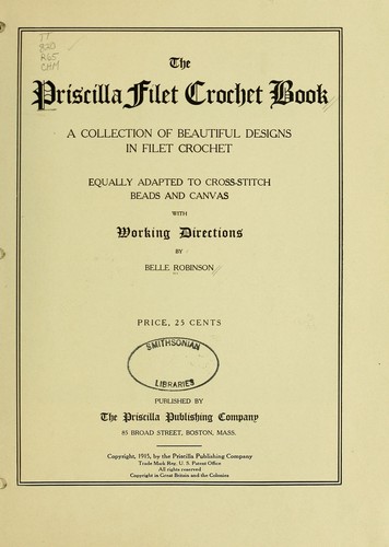 Cover for The Priscilla filet crochet book