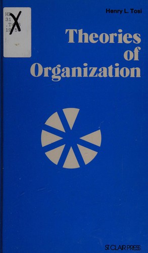 Cover for Theories of organization