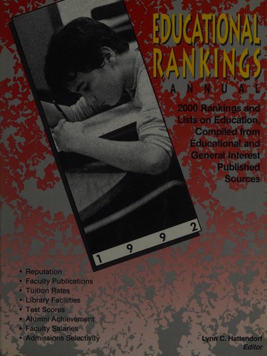 Cover for Educational Rankings Annual, 1992 (Educational Rankings Annual)