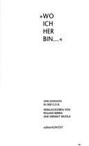 Cover for Wo ich her bin--