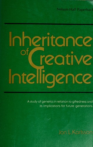 Cover for Inheritance of creative intelligence