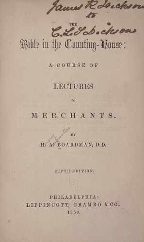 Cover for The Bible in the counting-house
