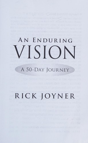 Cover for An enduring vision