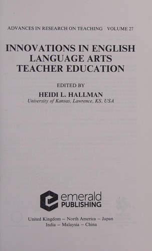 Cover for Innovations in English Language Arts Teacher Education