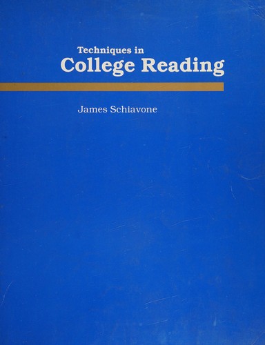 Cover for Techniques in College Reading