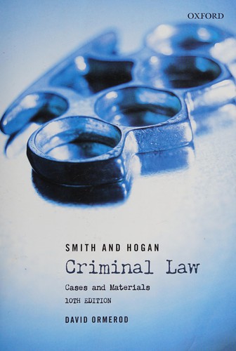 Cover for Smith & Hogan criminal law