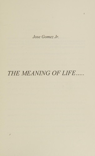 Cover for Meaning of life
