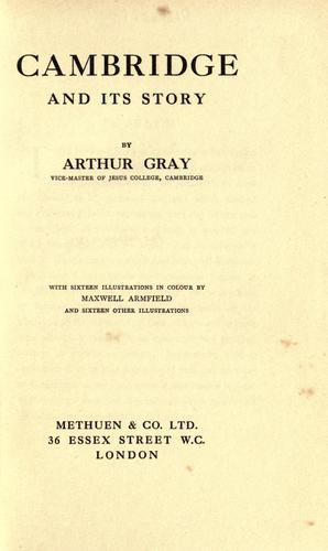 Cover for Cambridge and its story