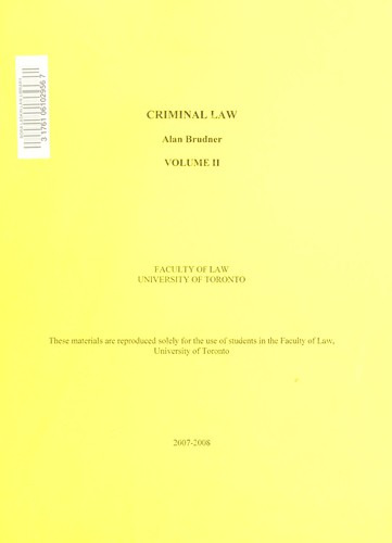 Cover for Criminal law