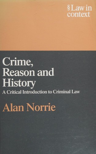 Cover for Crime, reason, and history