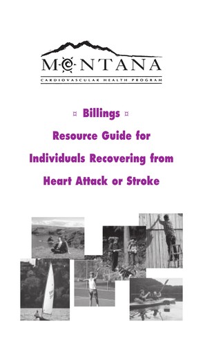 Cover for Billings resource guide for individuals recovering from heart attack or stroke