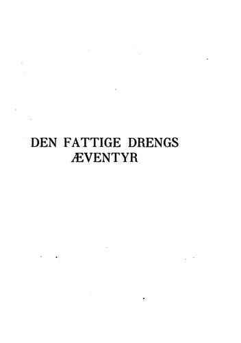 Cover for Den fattige drengs aeventyr