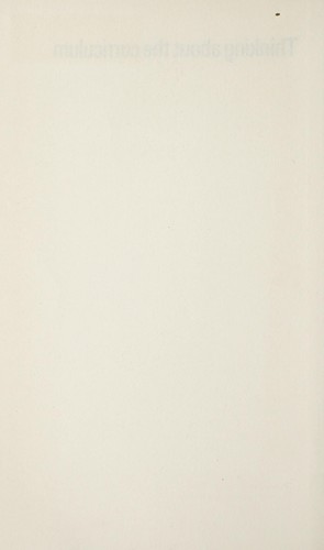 Cover for Thinking about the curriculum