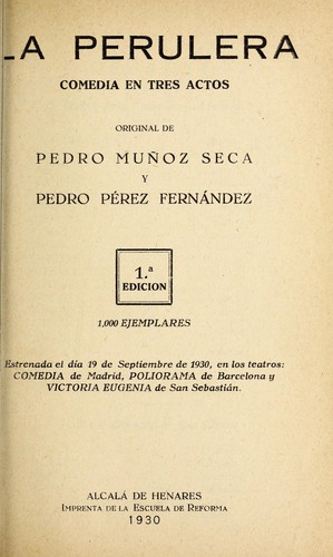 Cover for La perulera