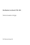 Cover for Das Baubuch von Ruswil, 1780-1801