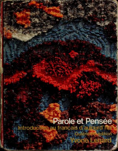 Cover for Parole et pensée