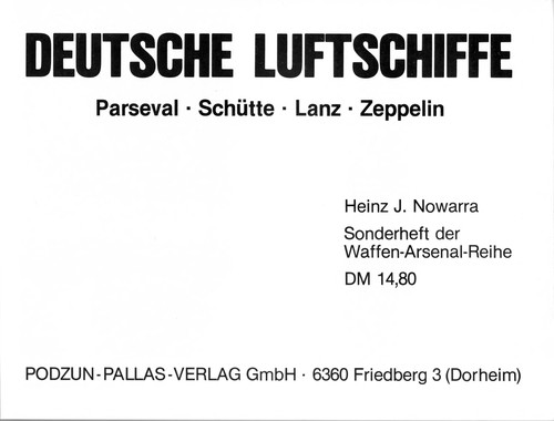 Cover for Deutsche luftschiffe