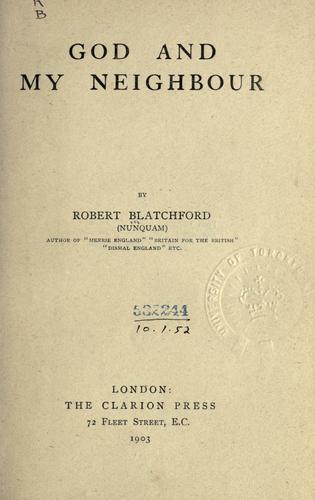 Cover for God and my neighbour
