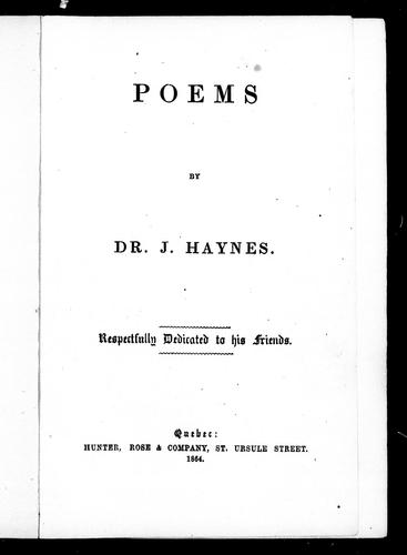 Cover for Poems