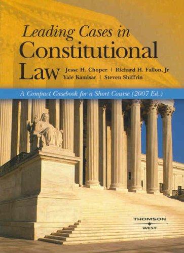 Cover for Leading Cases in Constitutional Law