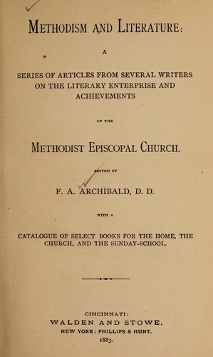 Cover for Methodism and literature