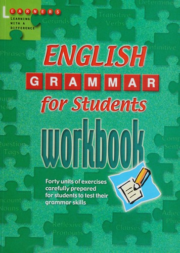 Cover for English grammar for students workbook