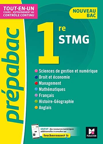 Cover for Prépabac 1re STMG - Toutes les matières - Cours et contrôle continu