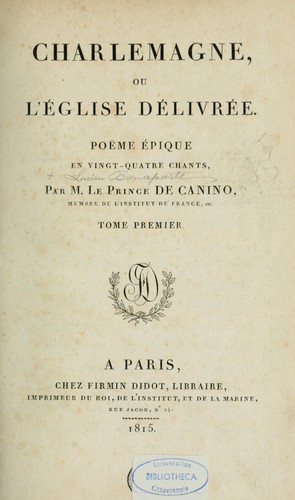 Cover for Charlemagne, ou l'Eglise délivrée
