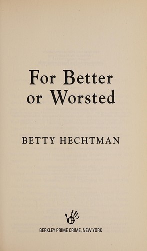 Cover for For better or worsted