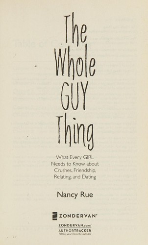 Cover for The whole guy thing