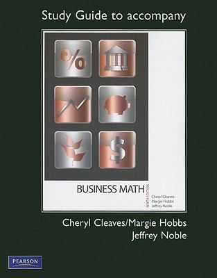 Cover for Study Guide to Accompany Business Math Including