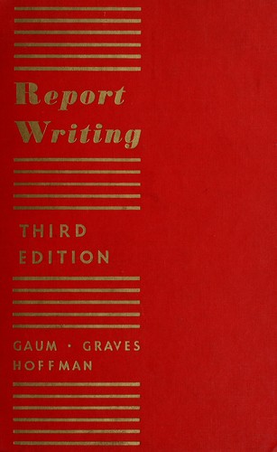 Cover for Report writing