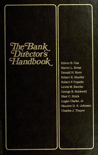 Cover for The Bank director's handbook