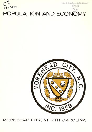 Cover for Population and economy, Morehead City, North Carolina