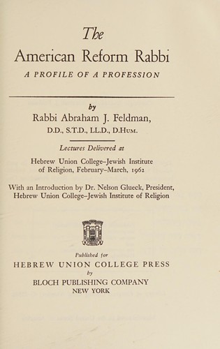 Cover for The American Reform rabbi