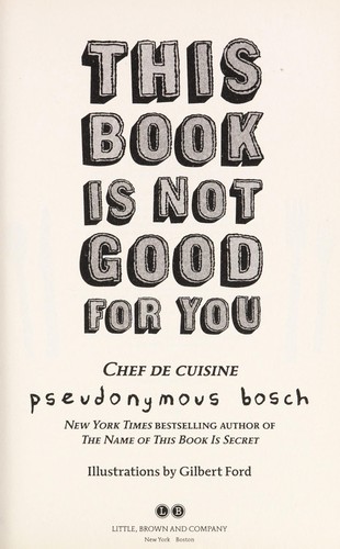 Cover for This book is not good for you