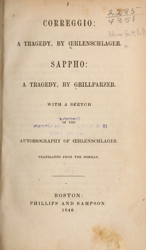 Cover for Correggio