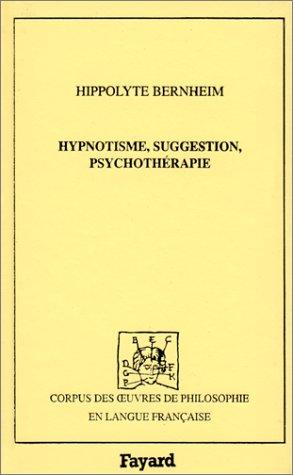 Cover for Hypnotisme, suggestion, psychothérapie