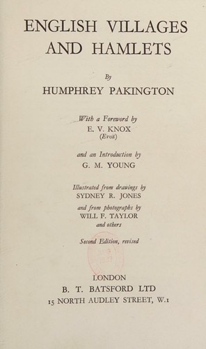 Cover for English villages and hamlets