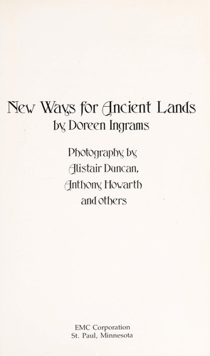 Cover for New ways for ancient lands.