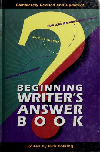 Cover for Beginning writer's answer book