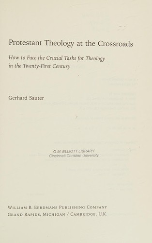 Cover for Protestant theology at the crossroads