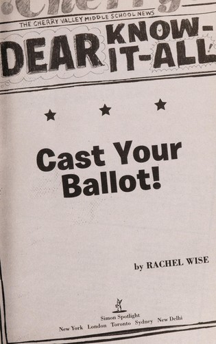 Cover for Cast your ballot!